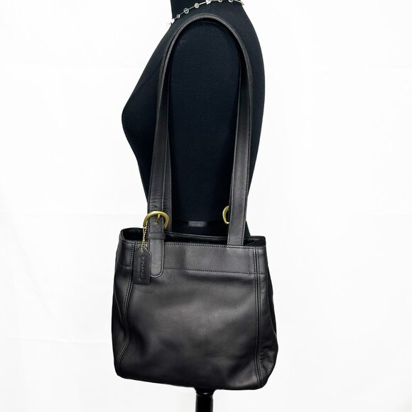 Vintage Coach 4157 SoHo Waverly Buckle Shoulder Bag Black Leather NWOT - Picture 6 of 16